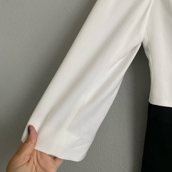 The Limited Womens Blazer Size Small One Button White Black Colorblock Office - Picture 5 of 11